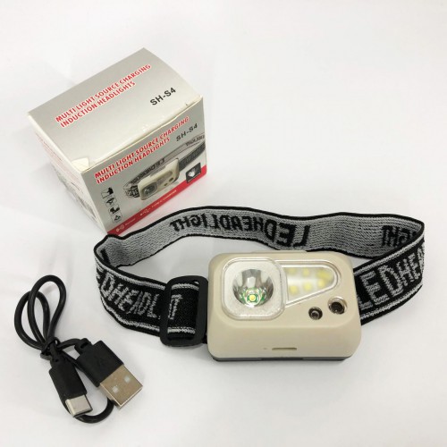 Ліхтар налобний SH-S4-XPE+3SMD, Потужний акумуляторний ліхтарик налобний, Налобний ліхтар яскравий