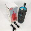 Портативна Bluetooth колонка TG619C FM-радіо USB/TF з ремінцем, Bluetooth колонка з підсвічуванням. Колір: сірий