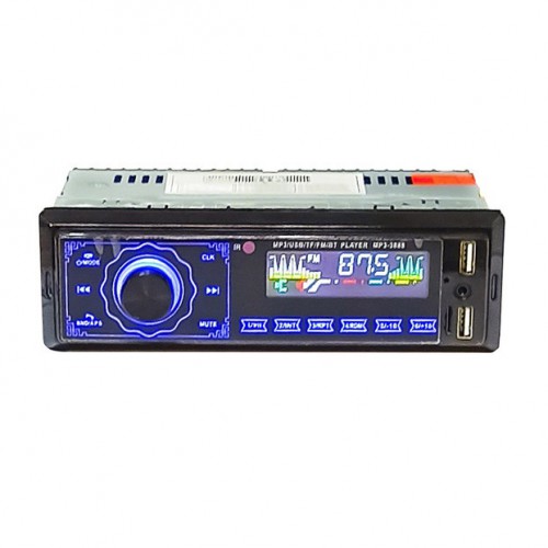 Автомагнітола MP3 3888 ISO 1DIN FM тюнер 4х50W сенсорний дисплей чорний, Bluetooth bluetooth магнітола