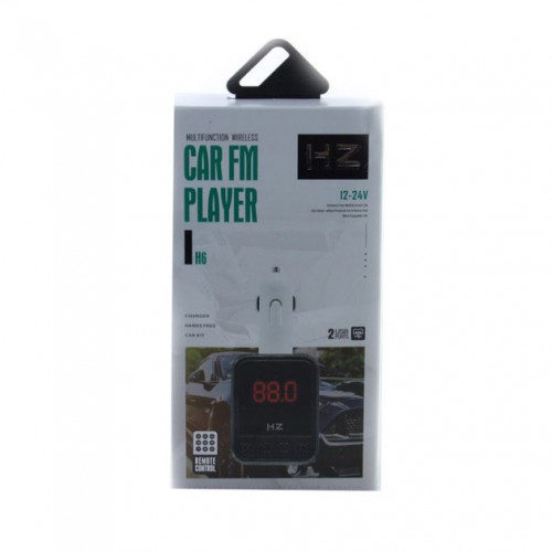 Автомобільний FM трансмітер Bluetooth HZ H6-12-24V модулятор із microSD, USB, Hands Free + Пульт