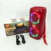 Портативна колонка TG333 2x5W з RGB підсвічуванням, бездротова колонка портативна потужна. Колір: червоний
