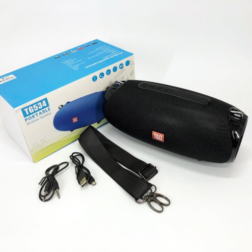 Портативна колонка Bluetooth TG534 SD IPX5 з ремінцем, акумуляторна колонка для музики. Колір: чорний