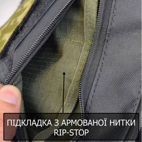 Сумка тактична чорна для скритого носіння з кобурою, чоловічий месенджер з кордури