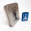 Дугова електроімпульсна запальничка USB Україна (металева коробка) HL-449. Колір: синій