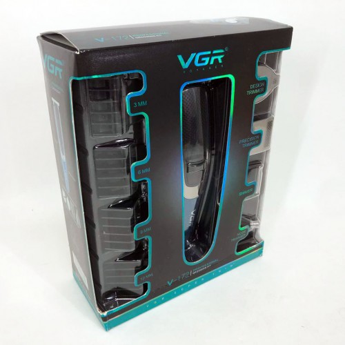 Машинка триммер 4в1 VGR V-172 для стрижки волосся на акумуляторі зарядка USB, електробритва для голови