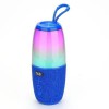 Портативна колонка TG644 5W з RGB підсвічуванням та ремінцем, музичні колонки для вулиці. Колір: синій