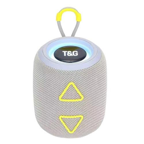 Портативна колонка TG655 5W з RGB підсвічуванням та ремінцем, Гучна блютуз колонка. Колір: сірий