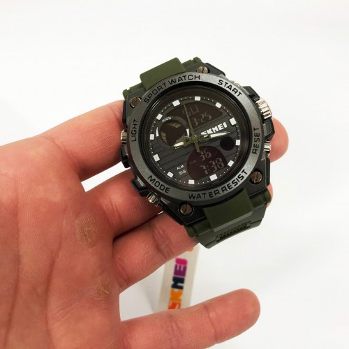Годинник наручний чоловічий SKMEI 2031AG ARMY GREEN, годинник тактичний протиударний. Колір: зелений