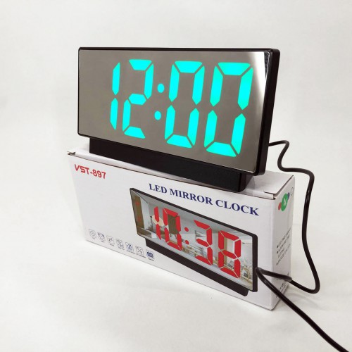 Електронні настільні LED годинники від USB VST-897-4 з будильником та термометром