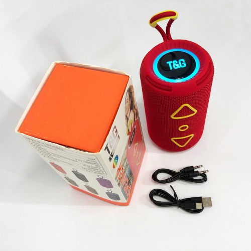 Bluetooth колонка портативна TG656 FM-радіо, акумуляторна колонка для музики. Колір: червоний