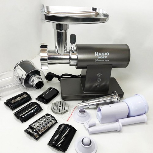 М'ясорубка MAGIO MG-271 Premium Line, Електрична м'ясорубка з насадками, Електром'ясорубка для шатківниці