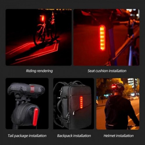 Велосипедний ліхтар акумуляторний LEADBIKE LD80-6LED з лазерною розміткою ліхтар, Ліхтар стоп