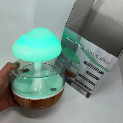 Нічник-зволожувач з ефектом дощу Cloud Rain Humidifier, Аромадіфузор зволожувач повітря для дому