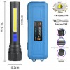Ліхтар ручний акумуляторний CB-C12-P50-COB, Ручний ліхтарик LED, Водонепроникний ліхтар
