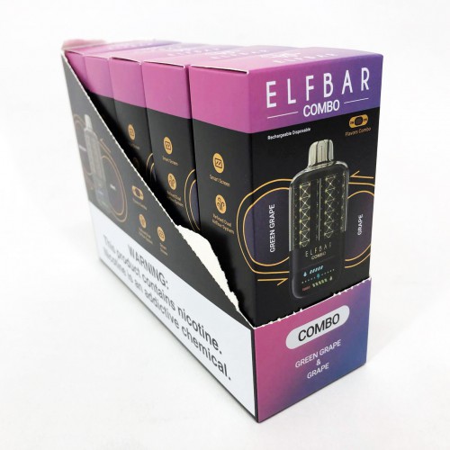 ELF BAR COMBO 25000. Перемикання смаків. Зелений Виноград / Виноград (Green Grape / Grape)