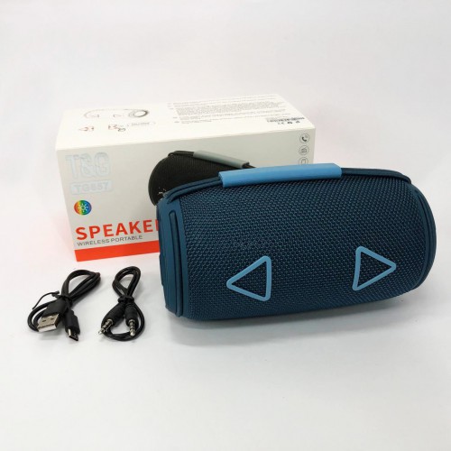 Bluetooth-колонка TG657 з RGB підсвічуванням 1500 mAh, музичні стовпчики для вулиці. Колір: синій