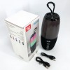 Портативна колонка TG644 5W з RGB підсвічуванням та ремінцем, блютуз колонка з акумулятором. Колір: чорний