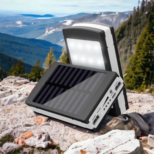 УМБ Power Bank Solar 90000 mAh мобільне зарядне з сонячною панеллю та лампою, Power Bank Charger Батарея