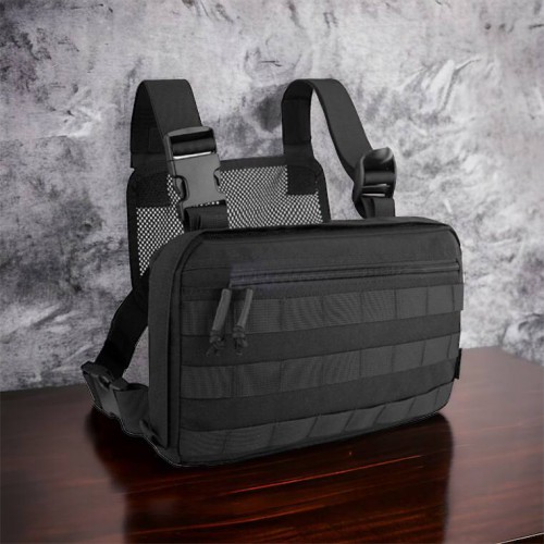 Тактична нагрудна сумка з Cordura 1000D, розгрузка чоловіча чорна