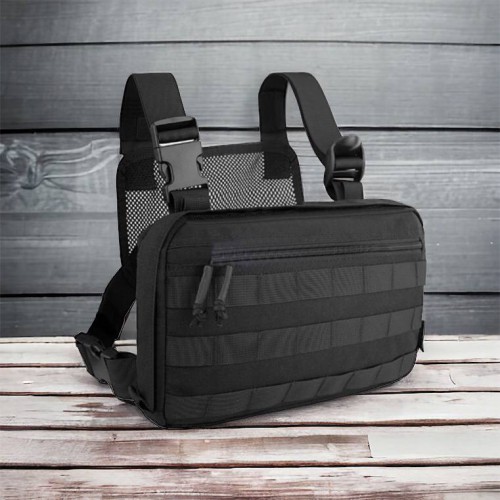 Тактична нагрудна сумка з Cordura 1000D, розгрузка чоловіча чорна