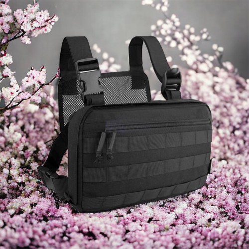 Тактична нагрудна сумка з Cordura 1000D, розгрузка чоловіча чорна