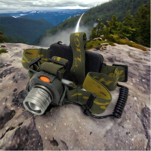 Налобний ліхтар тактичний Bailong BL-1505\602B SENSOR з датчиком руху, Ліхтарик налобний led