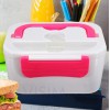 Ланч бокс електричний із підігрівом Lunch Heater 220 V Pro, ланч бокс від мережі. Колір: рожевий