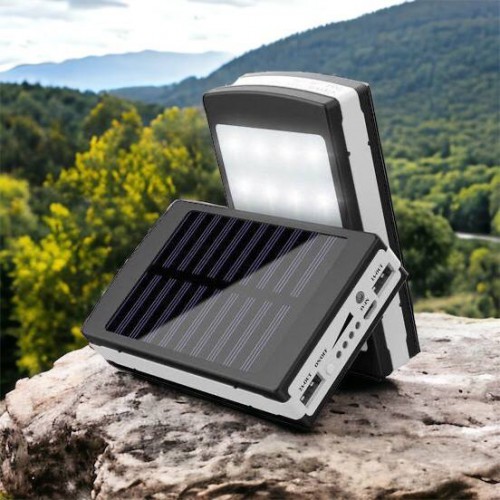 УМБ Power Bank Solar 90000 mAh мобільне зарядне з сонячною панеллю та лампою, Power Bank Charger Батарея