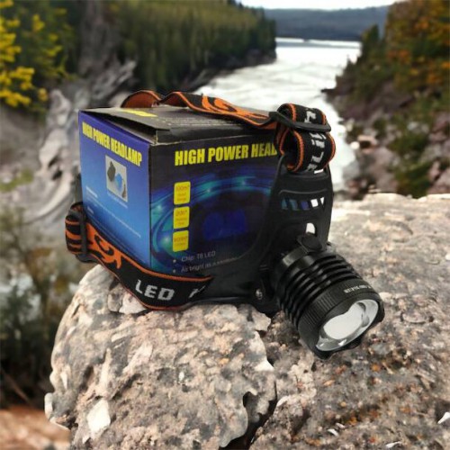 Ліхтар налобний Police BL-2189 T6 (MicroUSB), універсальний, з оптичним зумом, водонепроникний ліхтар