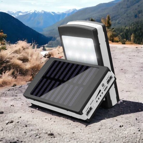 УМБ Power Bank Solar 90000 mAh мобільне зарядне з сонячною панеллю та лампою, Power Bank Charger Батарея