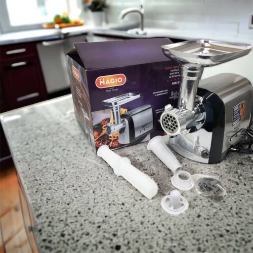 М'ясорубка Magio MG-269, 2400 W, м'ясорубка електрична метал, м'ясорубка з металевим редуктором