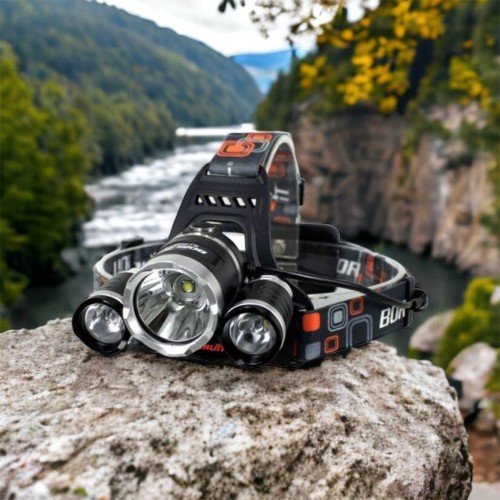 Ліхтар Police 3000-T6+2XPE (2х18650, 5 режимів, Zoom, 1500 люмен), Налобний ліхтар з лінзою