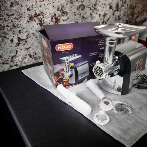 М'ясорубка Magio MG-269, 2400 W, м'ясорубка електрична метал, м'ясорубка з металевим редуктором