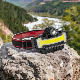 Налобний ліхтарик Bailong BL-W685-LTS+COB+RGB, 5 режимів, водостійкий, ударостійкий, USB кабель Type-c