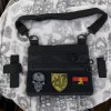 Сумка тактична чорна для скритого носіння з кобурою, чоловічий месенджер з кордури