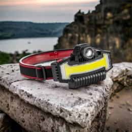 Налобний ліхтарик Bailong BL-W685-LTS+COB+RGB, 5 режимів, водостійкий, ударостійкий, USB кабель Type-c
