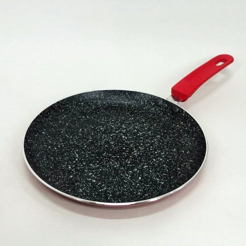 Сковорідка для млинців Con Brio СВ-2324 Eco Granite, сковорода з товстим дном. Колір: червоний