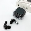 Бездротові вакуумні навушники TWS з дисплеєм LED, вологозахист IPx4 Bluetooth 5.4 з кейсом. Колір: чорний