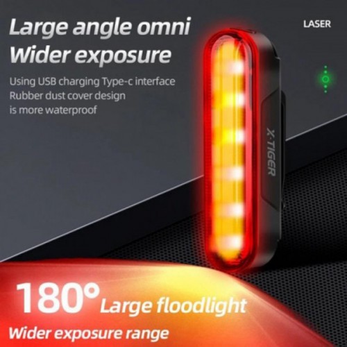 Велосипедний ліхтар акумуляторний LEADBIKE LD80-6LED з лазерною розміткою ліхтар, Ліхтар стоп