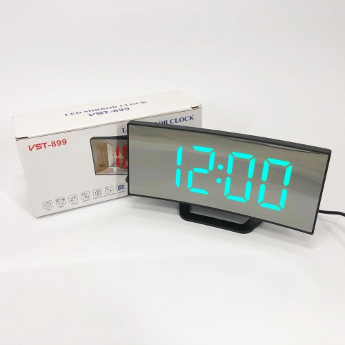 Годинник настільний VST-899-4 USB з зеленим циферблатом, Електронний настільний годинник light