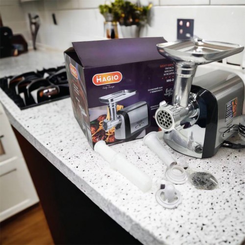 М'ясорубка Magio MG-269, 2400 W, м'ясорубка електрична метал, м'ясорубка з металевим редуктором