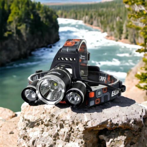 Ліхтар Police 3000-T6+2XPE (2х18650, 5 режимів, Zoom, 1500 люмен), Налобний ліхтар з лінзою