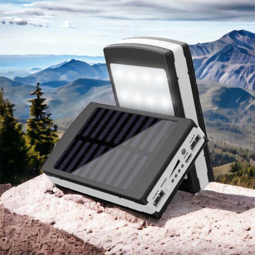 УМБ Power Bank Solar 90000 mAh мобільне зарядне з сонячною панеллю та лампою, Power Bank Charger Батарея