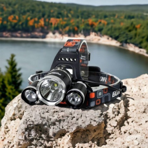 Ліхтар Police 3000-T6+2XPE (2х18650, 5 режимів, Zoom, 1500 люмен), Налобний ліхтар з лінзою