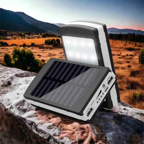 УМБ Power Bank Solar 90000 mAh мобільне зарядне з сонячною панеллю та лампою, Power Bank Charger Батарея