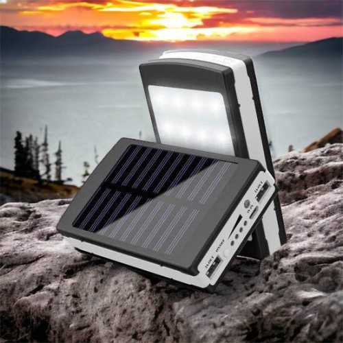 УМБ Power Bank Solar 90000 mAh мобільне зарядне з сонячною панеллю та лампою, Power Bank Charger Батарея