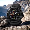 Годинник наручний чоловічий SKMEI 1520BK BLACK, армійський годинник протиударний. Колір: чорний
