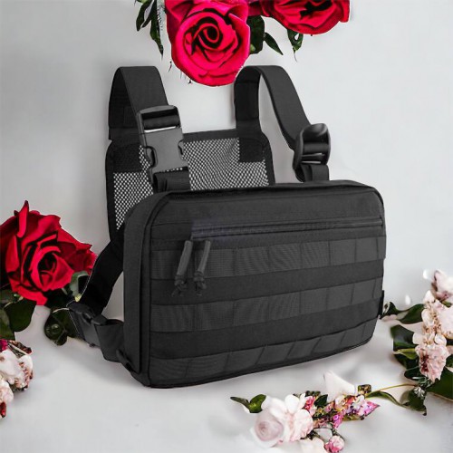 Тактична нагрудна сумка з Cordura 1000D, розгрузка чоловіча чорна