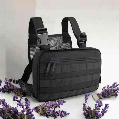 Тактична нагрудна сумка з Cordura 1000D, розгрузка чоловіча чорна