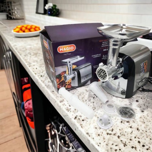 М'ясорубка Magio MG-269, 2400 W, м'ясорубка електрична метал, м'ясорубка з металевим редуктором